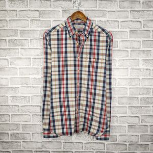 GUIDEBOAT Co. Button Down Shirt Indigo Madras Plaid Men's Small